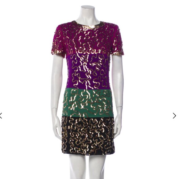 Vintage Shift Dress with Sequin Embellishments - Picture 3 of 3